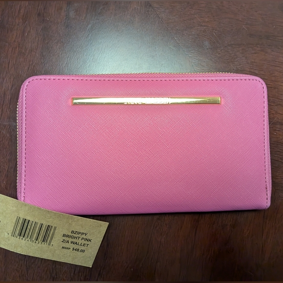 Steve Madden Handbags - NWT Steve Madden Bzippy Bright Pink Wallet